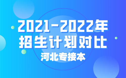 2021-2022年河北专接本保定理工学院招生计划对比