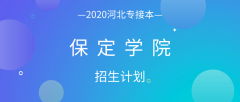 2020年保定学院专接本招生计划人数