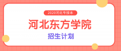 2020年河北东方学院专接本招生计划人数