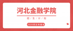 2020年河北金融学院专接本招生计划人数