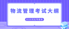 2020年河北专接本经管类物流管理专业考试大纲