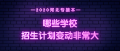 2020年河北专接本招生计划变动幅度非常大的院校