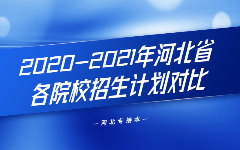 2020-2021年河北专接本保定学院招生计划对比