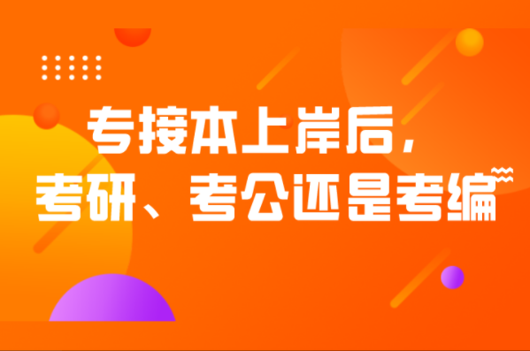 专接本上岸后，考研、考公还是考编？