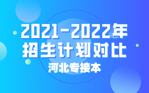 2021-2022年河北专接本保定学院招生计划对比