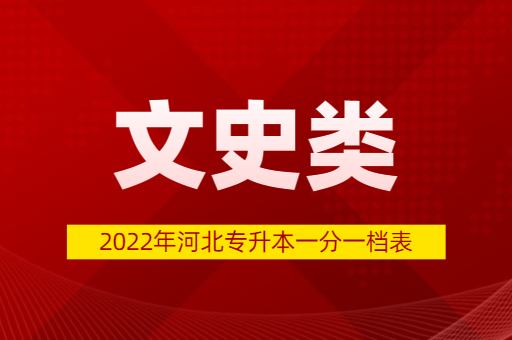 2022年河北专升本文史类普通类考生一分一档表