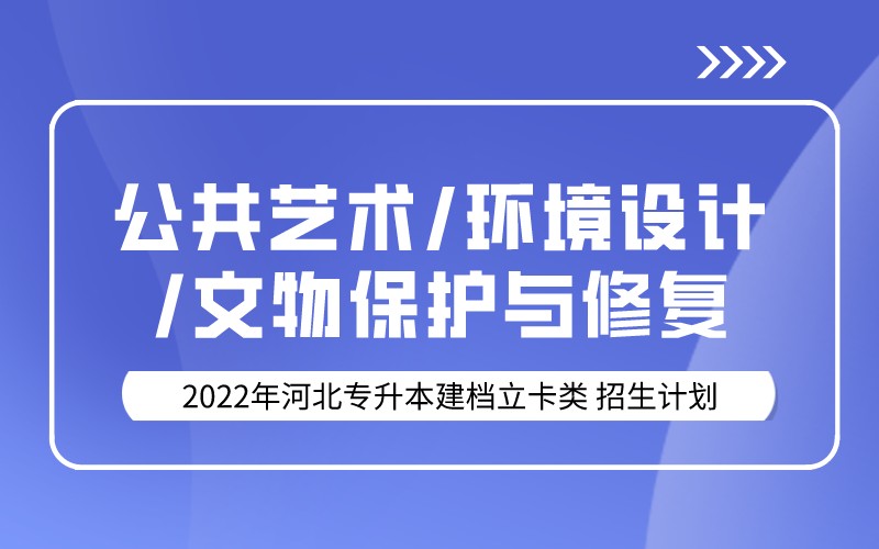 2022年河北专升本建档立卡公共艺术联考专业招生计划