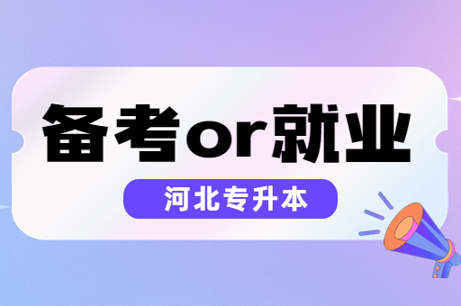 大三备考河北专升本还是就业？